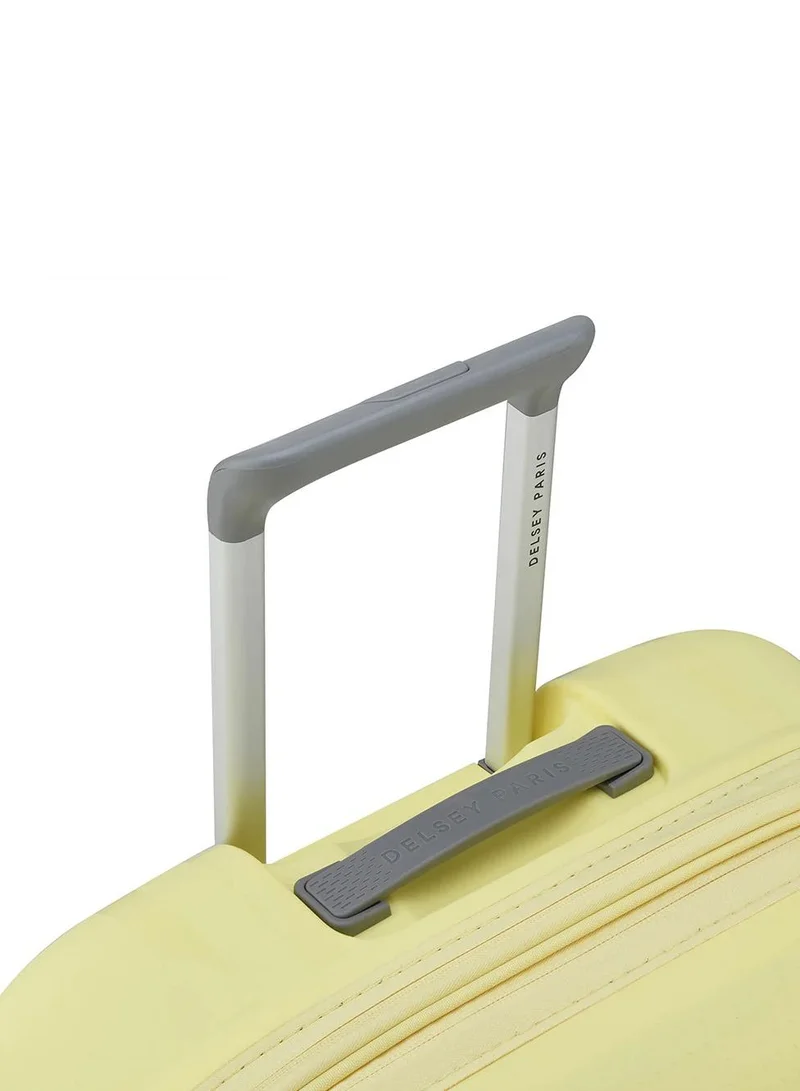 DELSEY Paris  clavel 55 cm hardside 4-double wheeled expandable cabin luggage trolley (recycled material) - pale yellow  | Best Price UAE