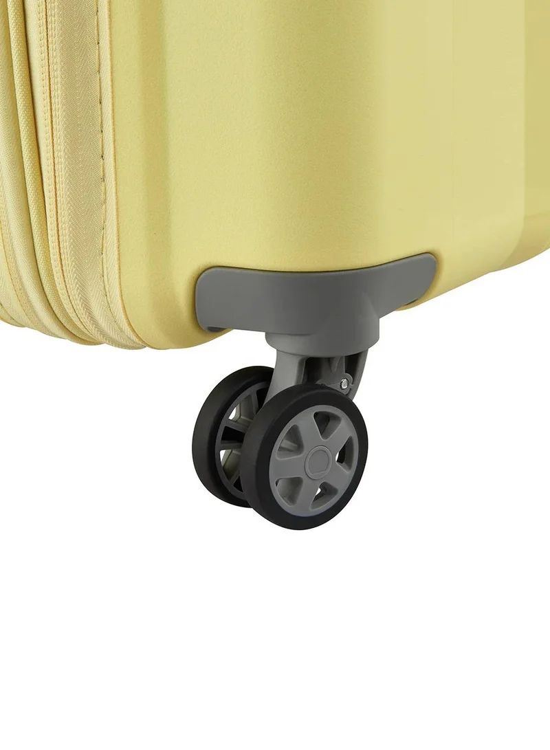 DELSEY Paris  clavel 55 cm hardside 4-double wheeled expandable cabin luggage trolley (recycled material) - pale yellow  | Best Price UAE