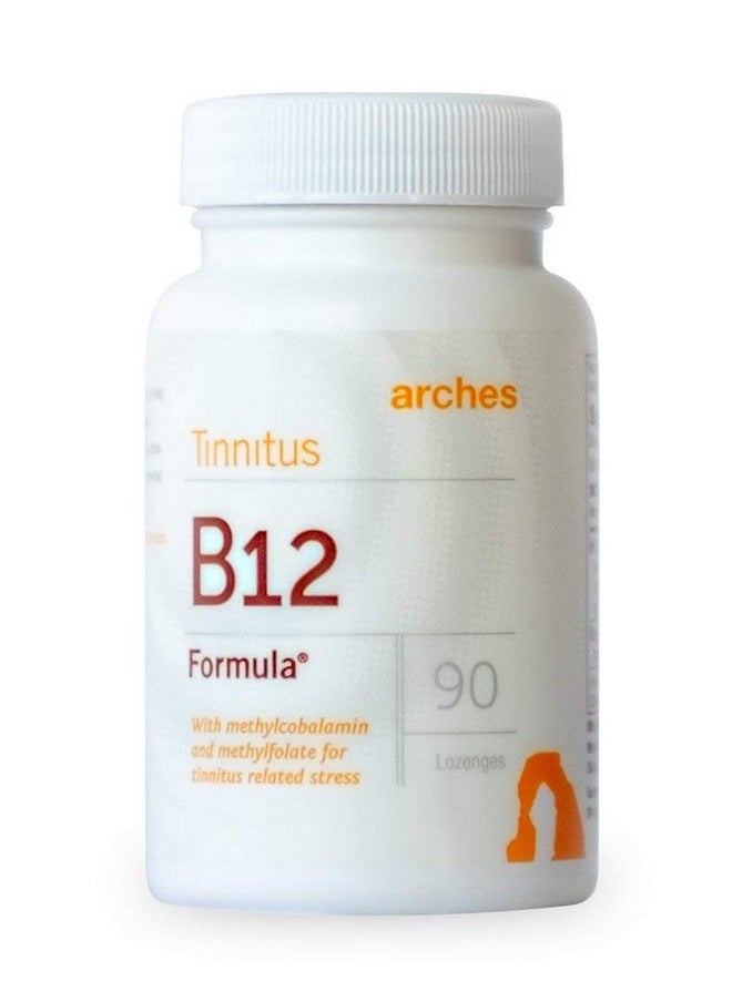 Arches Tinnitus Formulas Arches Tinnitus B12 Formula Methylfolate 400 Mcg Methylcobalamin 1000 Mcg 90 Lozenges 3 Month Supply  - Image 1