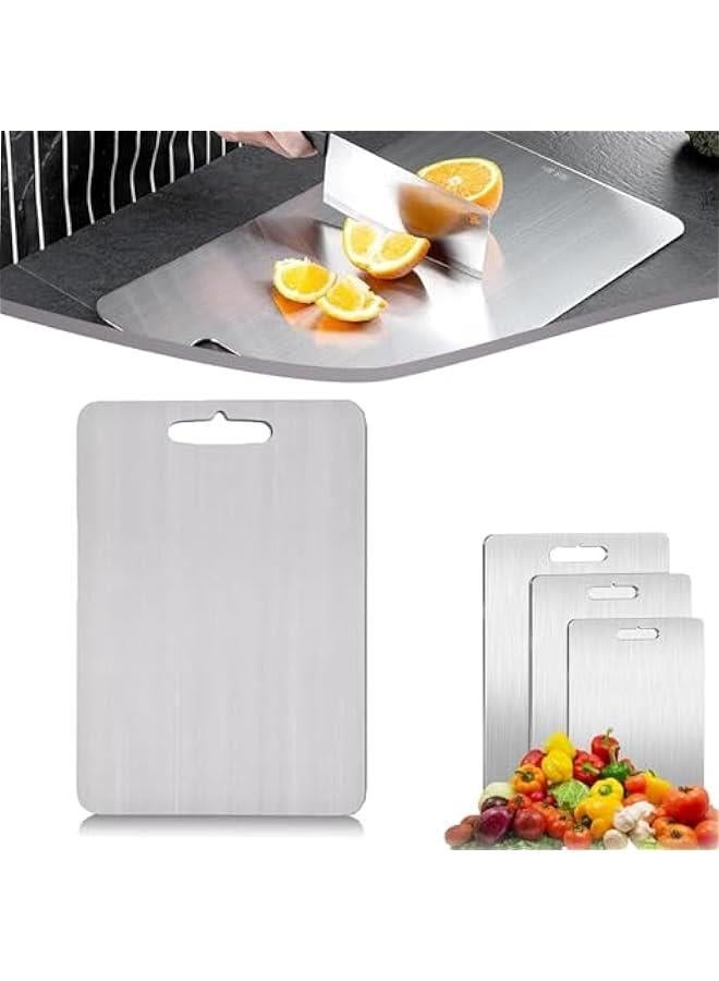 ميكسد لوح تقطيع من الستانلس ستيل للمطبخ من تراسل، لوح تقطيع شديد التحمل - Image 1