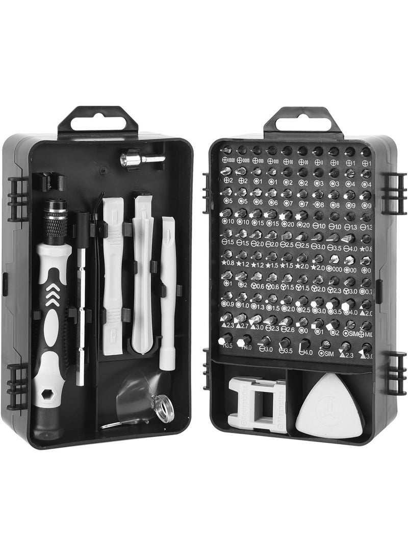 مجموعة أدوات إصلاح مفكات دقيقة 115 في 1 مع مجموعة مفكات مغناطيسية، مجموعة مفكات دقيقة للإلكترونيات مع حقيبة محمولة لإصلاح أجهزة الكمبيوتر والهواتف المحمولة وأجهزة الكمبيوتر الشخصية والأجهزة اليومية. - Image 1
