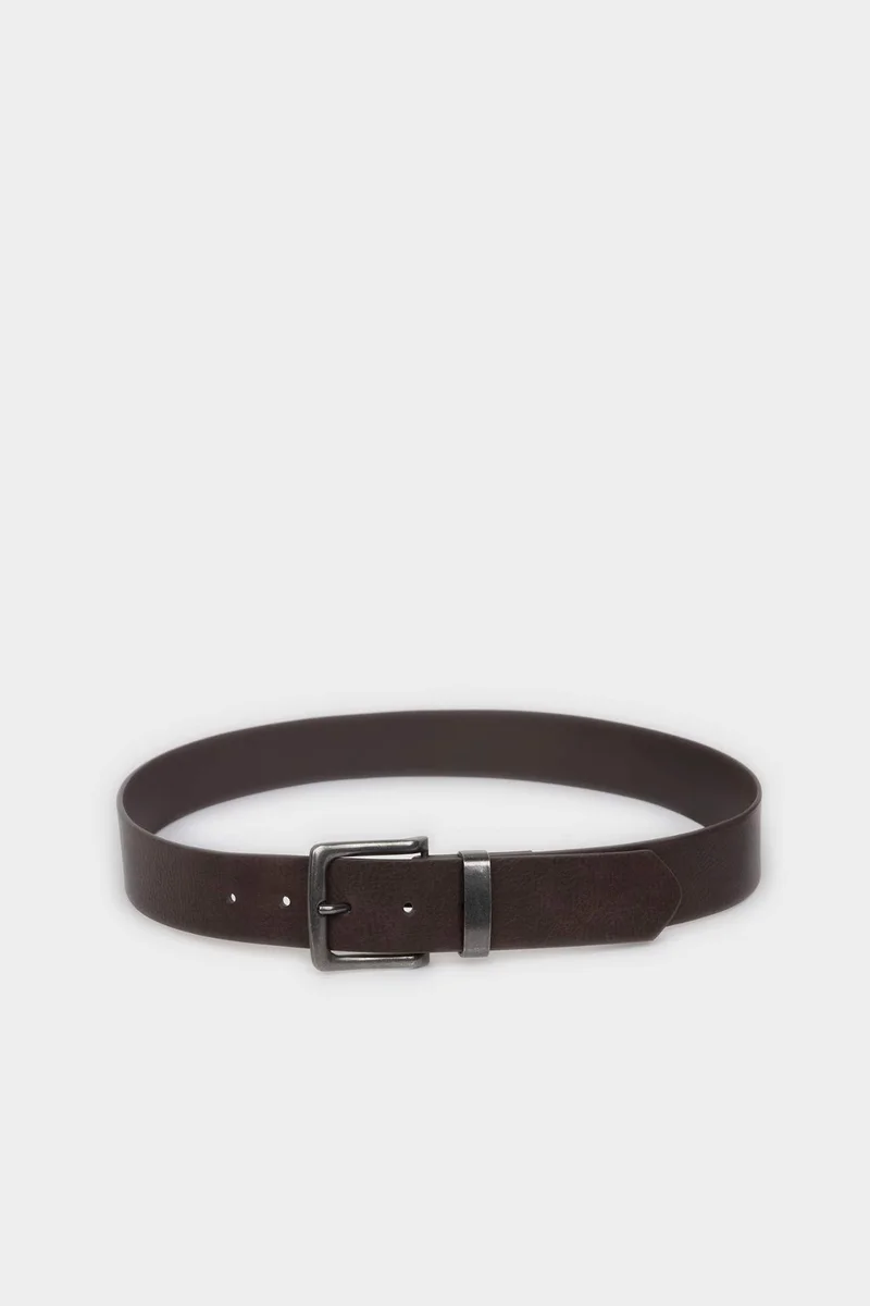 ديفاكتو Man Rectangle Clasp Faux Leather