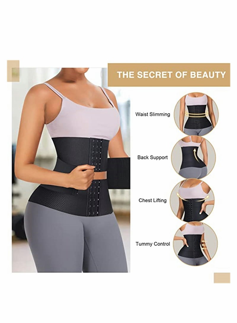 Excefore Women Waist Trainer, Shapewear Tummy Control Waist Cincher Slim Body Shaper Workout Girdle Underbust Corset, 3 Segmented Hourglass Underbust Body Shaper With 3 Steel Bones and Hook and Eye - Image 3