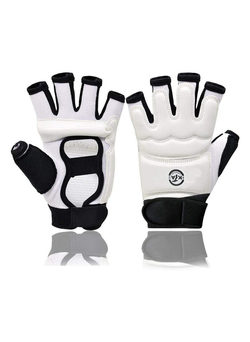 سبال قفازات الملاكمة التايكوندو ، واقيات اليد ، مجموعة معدات نصف إصبع ، داعمة مناسبة للمبارزة ، تدريب الملاكمة ، فنون الدفاع عن النفس ، التايكوندو كاراتيه للرجال