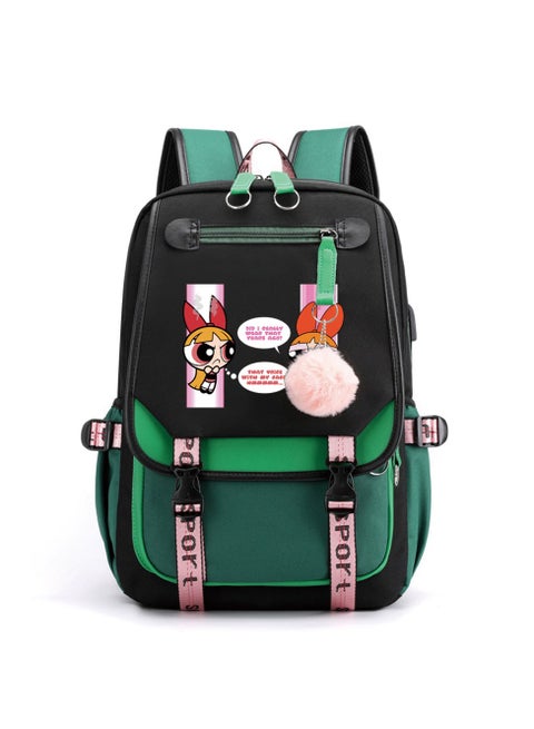 Student creative pattern backpack three-piece set 3D butterfly series men's and women's large-capacity computer backpack combination,21- Three-piece set - 4 - 50