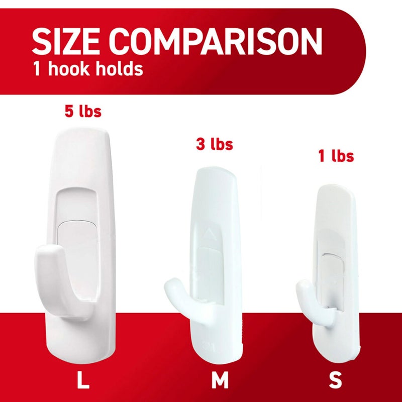 Command 5 lb Large Utility Hooks, 7 Hooks and 12 Strips, Damage-Free Hanging Wall Hook with Adhesive Strips, No Tools Required, Great for Home Kitchen Office Organization - Image 5