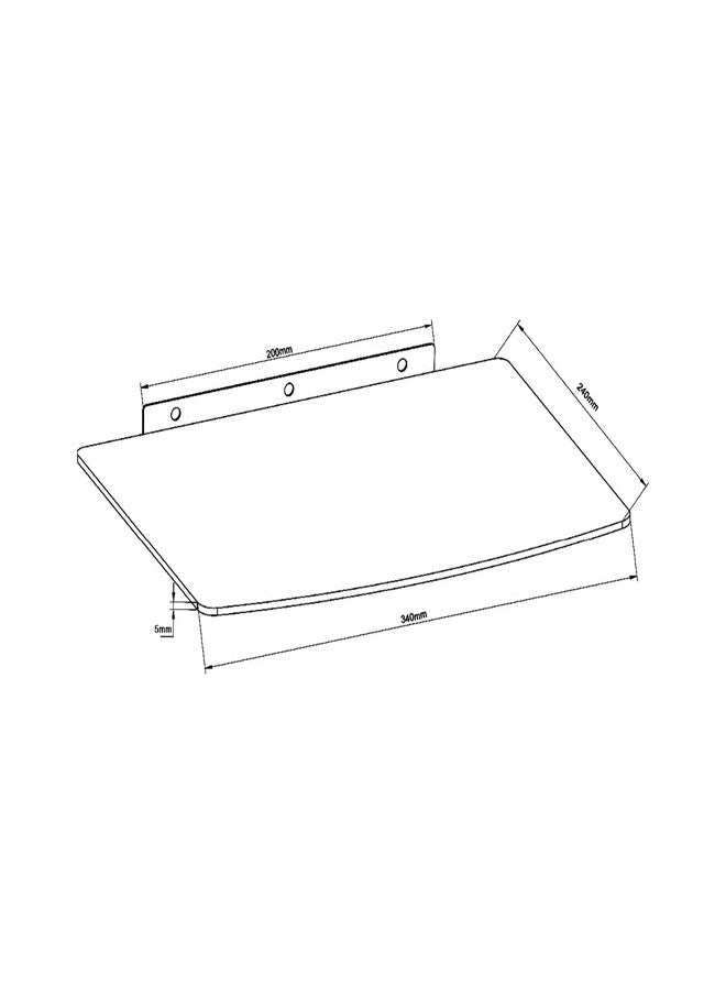 Skill Tech SH 05D DVD/Receiver Bracket, Dimensions 340x240mm, Max Load Capacity 12kg – Black  - Image 2