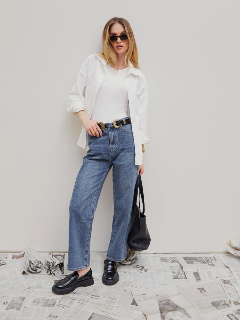 CIDER Wide Leg Jeans for Women High Waisted Denim Pants Boyfriend Jeans Trendy Casual Summer Bottom - Image 4
