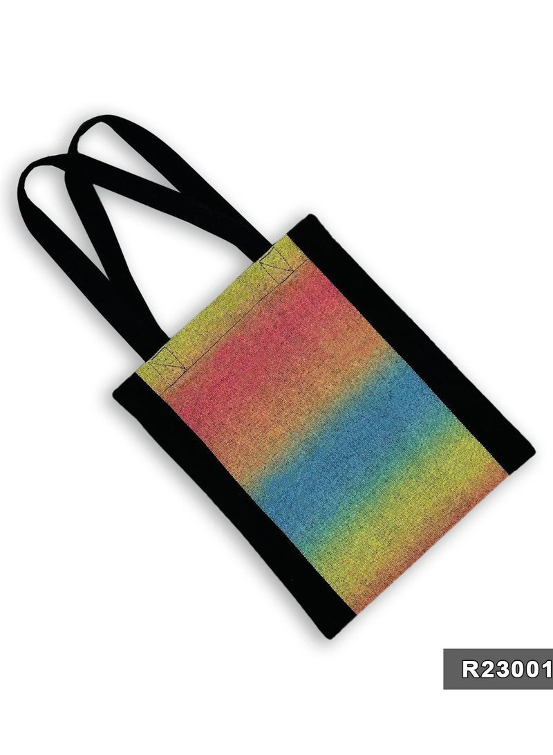 Gharibo Bags Color gradation casual printed linen tote bag - Image 2