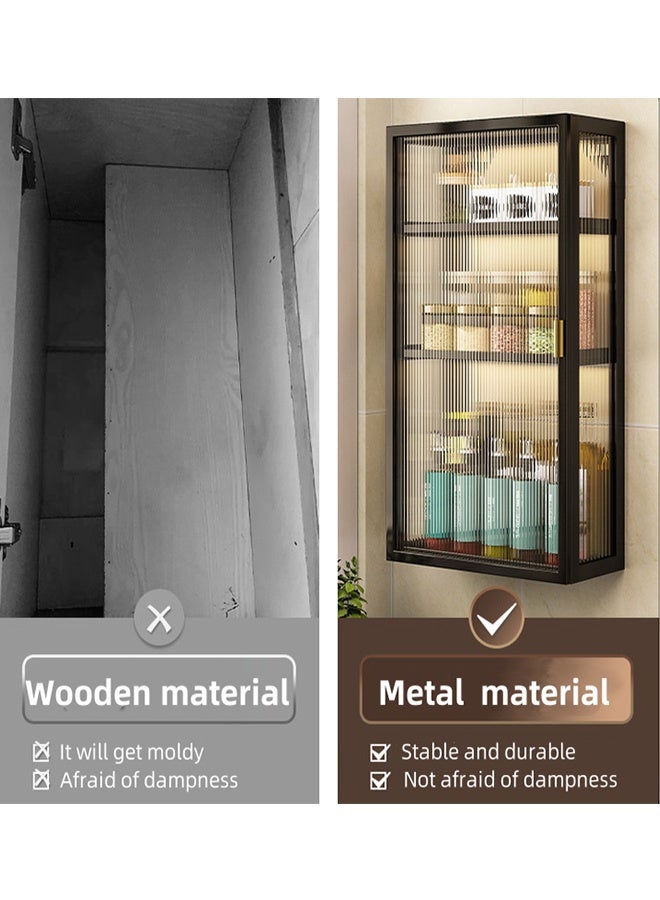 Multi-Functional Storage Rack, Wall-Mounted Rack, Bathroom Storage Rack, Living Room, Bedroom And Kitchen Storage Shelf, Single-Door Installation Without Drilling, Hanging Storage Cabinet. - Image 5