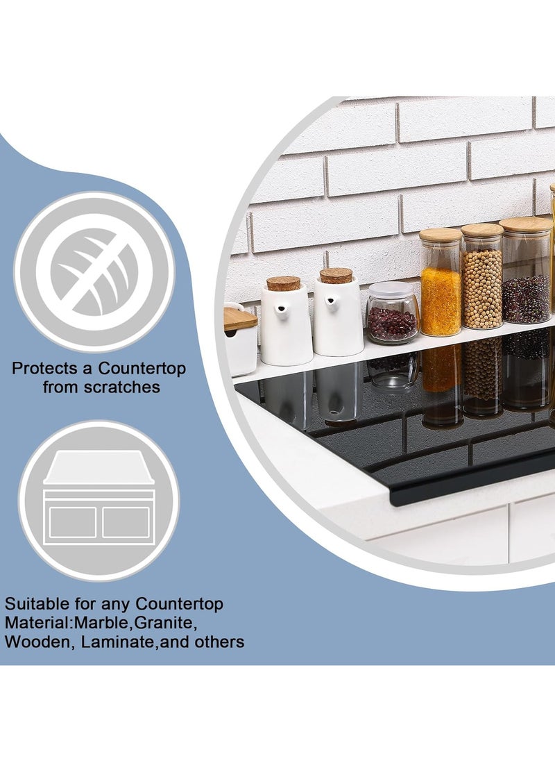 Generic - Acrylic Cutting Board for Kitchen Counter Cutting Board with Lip Non-Slip Lightweight Acrylic Chopping Board for Countertop Protector Cover Home and Kitchen Gifts (Black, 14 x 11 Inch) - Image 1