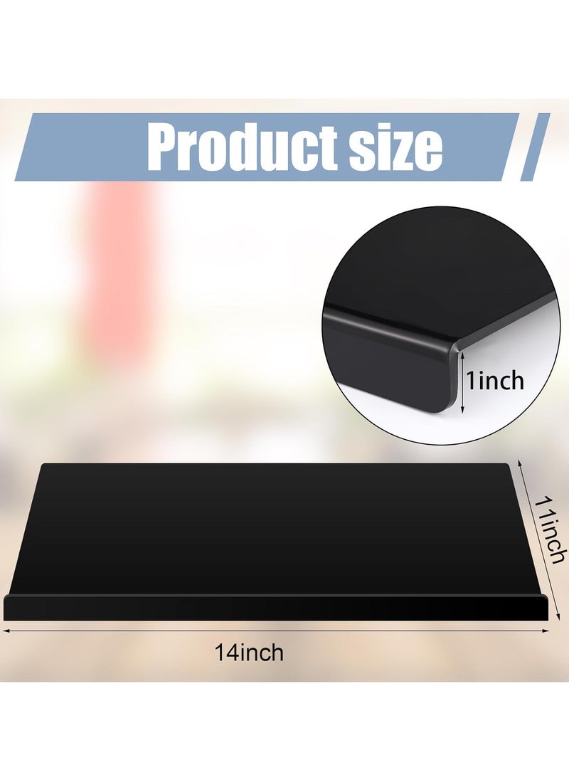 Generic - Acrylic Cutting Board for Kitchen Counter Cutting Board with Lip Non-Slip Lightweight Acrylic Chopping Board for Countertop Protector Cover Home and Kitchen Gifts (Black, 14 x 11 Inch) - Image 1