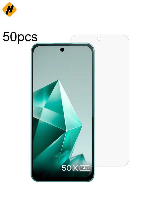 HuHa Screen Protector For Infinix Note 50x 50pcs 0.26mm 9H 2.5D Tempered Glass Film - Image 1