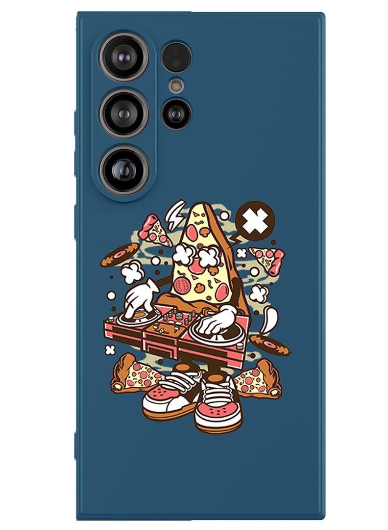 Theodor Protective Slim Fit Case Liquid Silicone Cover with Full Body Protection Anti-Scratch Shockproof Case For Samsung Galaxy S25 Ultra (Blue) - Pizza dj - Image 1