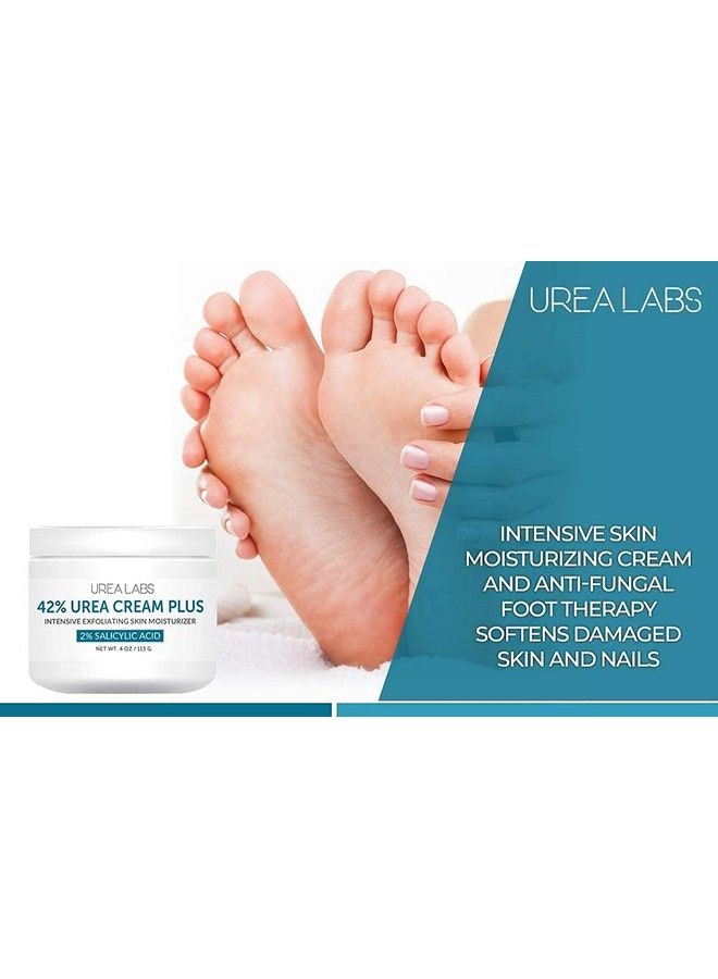 urea labs كريم اليوريا 42% مع حمض الساليسيليك 2%، 4 أونصة، كريم تقشير القدمين المكثف عالي الفعالية، مزيل الذرة والكالو، مرطب للبشرة لتليين الكالو والجلد التالف والأظافر (1) - Image 4