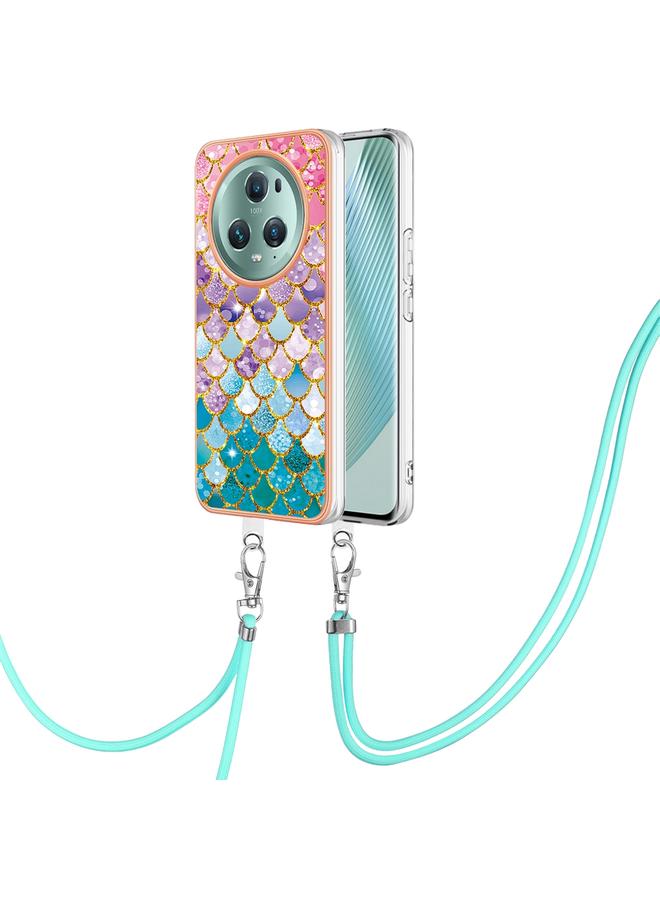 اس-توب جراب لهاتف Honor Magic5 Pro مصنوع من مادة TPU مطلية بالكهرباء مع حبل تعليق - Image 1