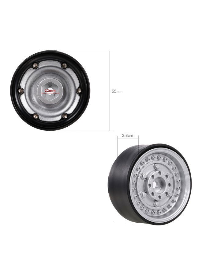 NIBEMINENT 2 piece Wheel Hub Rim Beadlock for 1/10 RC Crawler Car Set 15.5x3.5x7.5cm  - Image 3