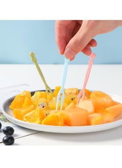 Spaceshoop Household Cute Fruit Fork Set, Disposable Plastic Fruit Fork, Mini Cake Fork Dessert Fork Fruit Fork Salad Fork And Other Party 50pcs  - Image 2