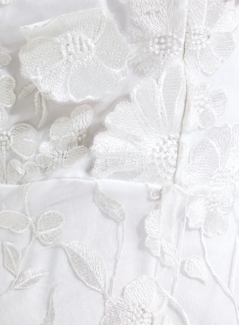 Ginger Boutique Floral Lace Midi Dress