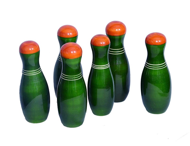 Smartcraft Small Wooden Bowling Set for Kids, Handmade Bowling Set (3 Years+) - Indoor & Outdoor Fun Learning Game- Multicolor (Small) - Image 5