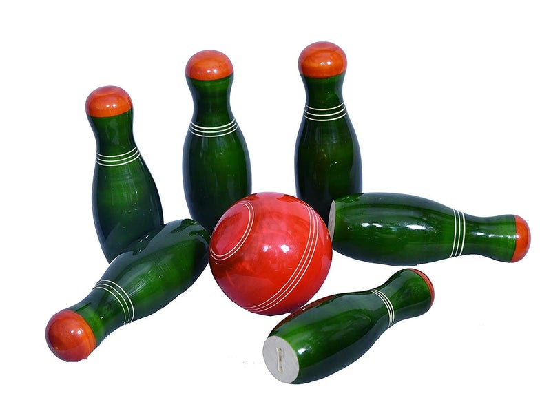 Smartcraft Small Wooden Bowling Set for Kids, Handmade Bowling Set (3 Years+) - Indoor & Outdoor Fun Learning Game- Multicolor (Small) - Image 4