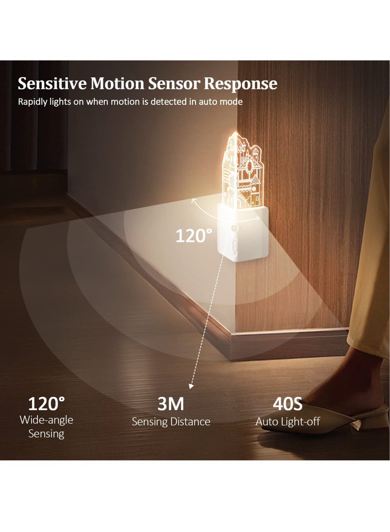 Excefore الأضواء الليلية بحساس الحركة، أضواء LED ذكية قابلة لإعادة الشحن عبر USB لغرفة الأطفال، ضوء داخلي ناعم، ضوء جداري قابل للتعديل في السطوع للمنزل، غرفة النوم، الممر، غرفة الأطفال، الحمام - Image 4