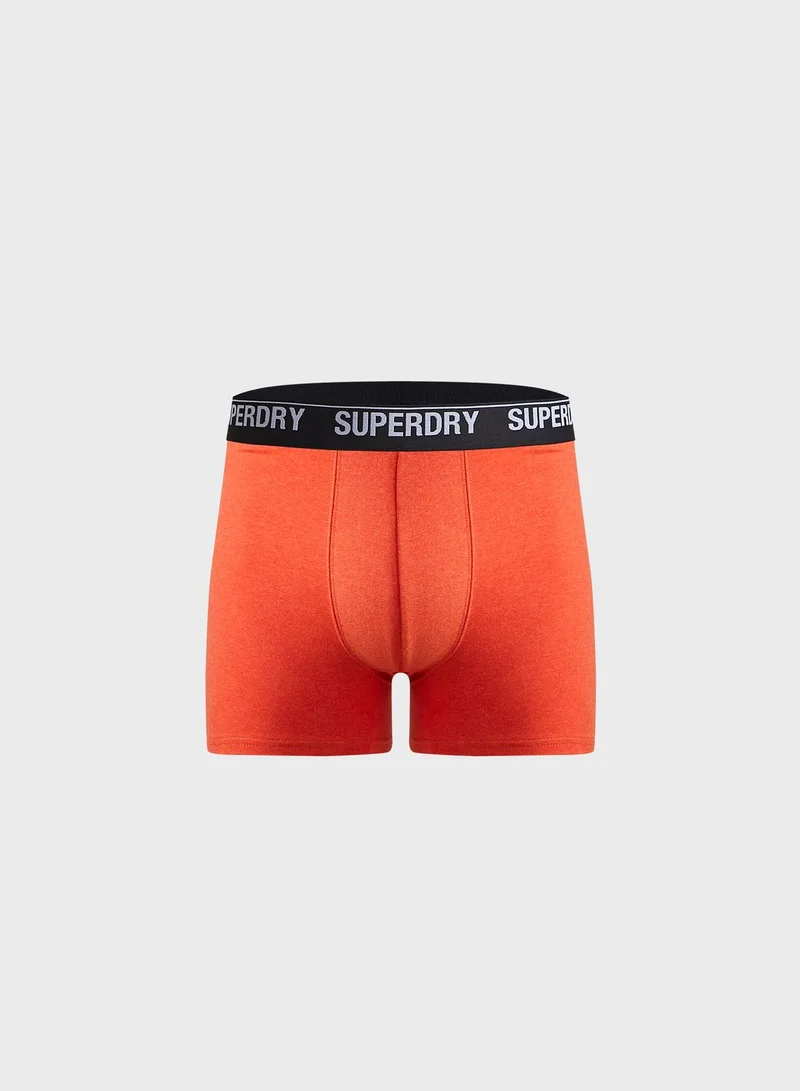 Superdry 3 Pack Logo Band Trunks