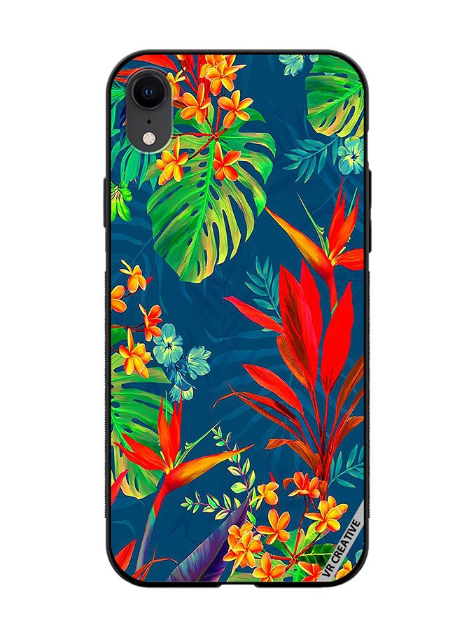 VR CREATIVE Protective Case Cover For Apple iPhone XR Flower Design Multicolour - Image 1