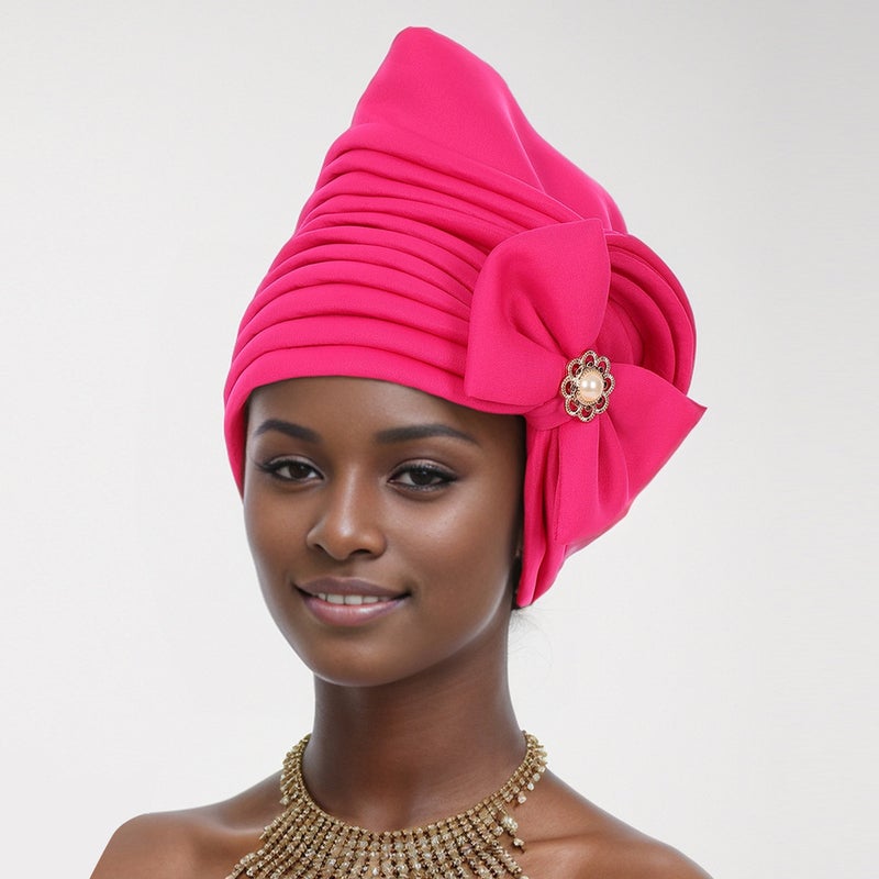 TEMU European American New Cap Ribbed Sequined Cross Turban Hat - Image 1