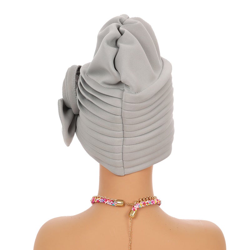 TEMU European American New Cap Ribbed Sequined Cross Turban Hat - Image 2