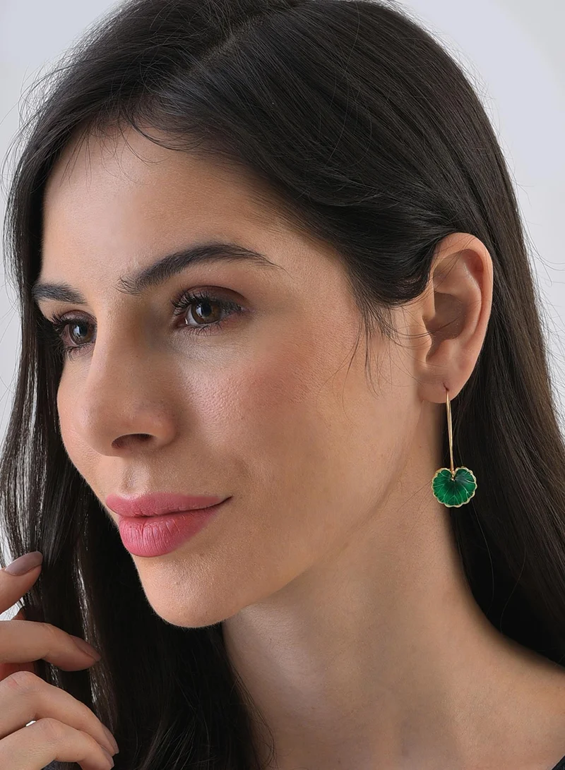 سوهي أقراط متدلية مصممة مطلية بالذهب