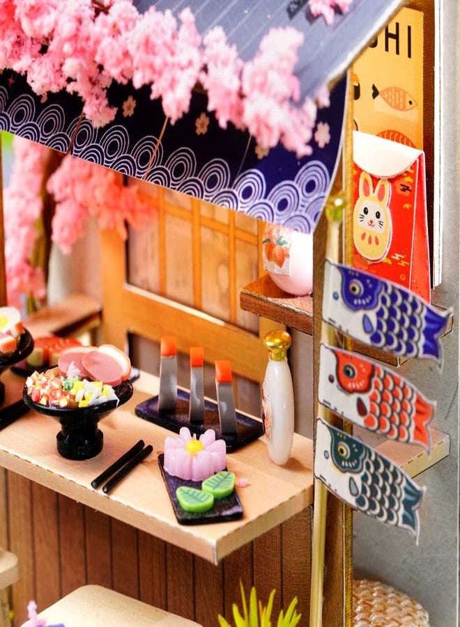 MAGQOO DIY Miniature Dollhouse Kit DIY Miniature House Kit Tiny Mini House Kits with Furniture 1:32 Scale 3D Puzzles (Sukura Noodles Shop) - Image 4