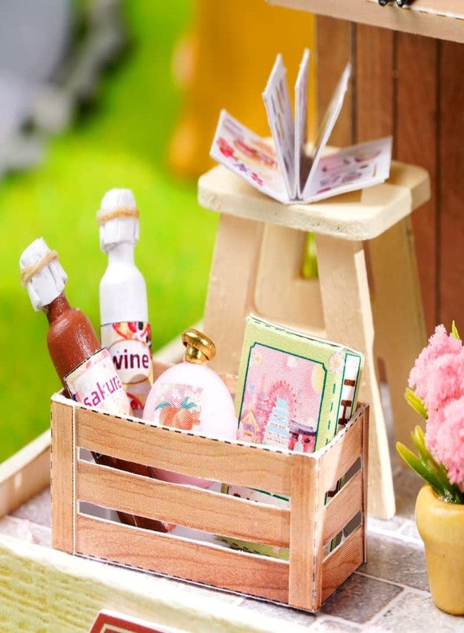 MAGQOO DIY Miniature Dollhouse Kit DIY Miniature House Kit Tiny Mini House Kits with Furniture 1:32 Scale 3D Puzzles (Sukura Noodles Shop) - Image 5