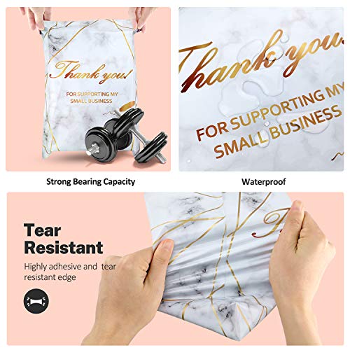 Hatisan 100 Pack Poly Mailers 10x13, Cute Packaging Envelope Mailers Polymailers Packaging for Small Business, Shipping Bags for Clothing Boutique Supplies with Self Seal Strip (Marble) - Image 4