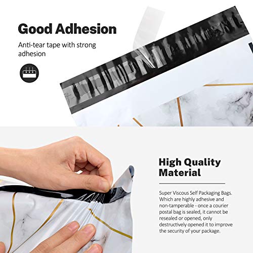 Hatisan 100 Pack Poly Mailers 10x13, Cute Packaging Envelope Mailers Polymailers Packaging for Small Business, Shipping Bags for Clothing Boutique Supplies with Self Seal Strip (Marble) - Image 3