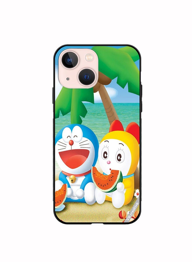 VR CREATIVE Protective Case Cover For Apple iPhone 13 Doremon And Doremi Design Multicolour - Image 1
