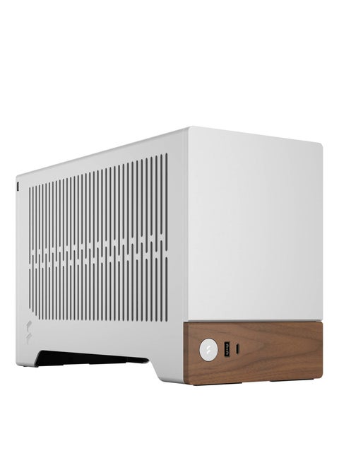 Fractal Terra Small Factor Mini ITX SFX Gaming Case, 2x 2.5" Drive Mounts, 120mm Fan Size, 120mm Radiator Size, Expansion Slots 3 (Max GPU Mode), USB Type-C 20Gbps, Silver | FD-C-TER1N-02