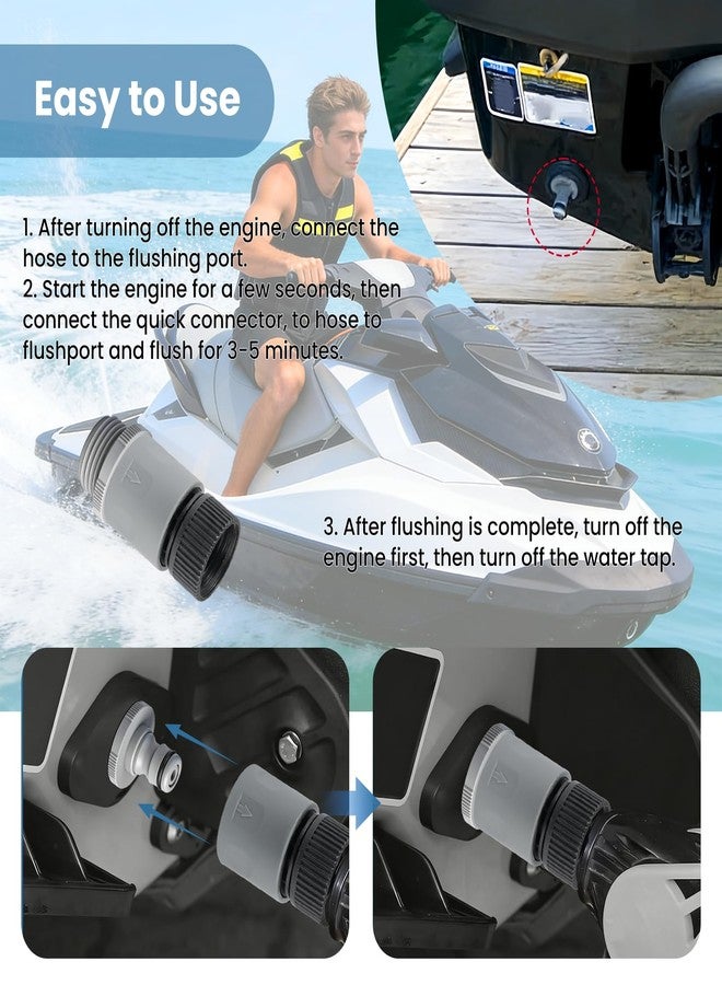 ETZ Boat Quick Connect Engine Flush Kit for Seadoo Water Hose Flush Adapter - Image 5
