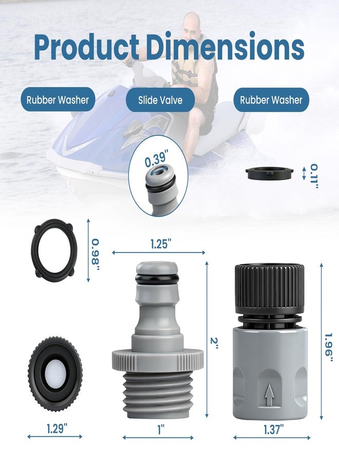 ETZ Boat Quick Connect Engine Flush Kit for Seadoo Water Hose Flush Adapter - Image 2