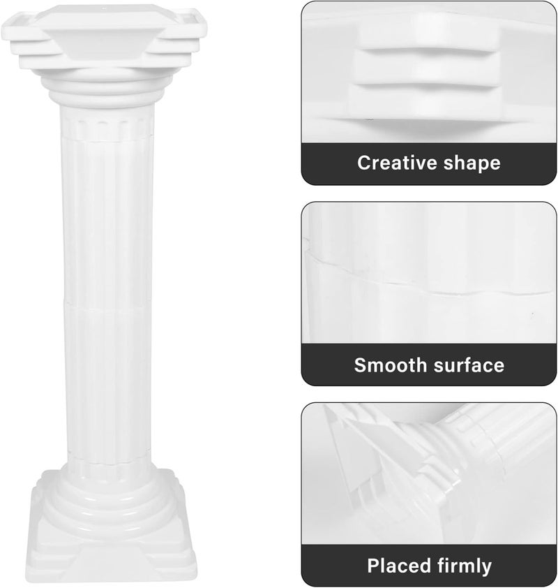 woobles Porch Columns Roman Decorative Wedding PVC Columns, Zen Decorative Pillars Columns, Decorative- Roman Style Corinthian- White Garden Bridge 34inch Greek Statue - Image 4