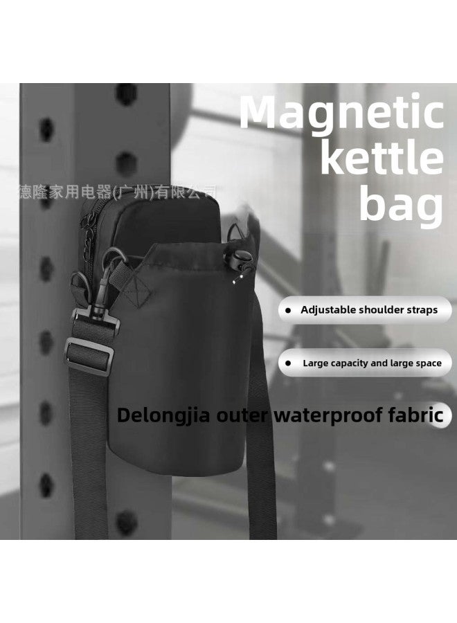 Generic Magnetic Water Bottle Bag Backpack Gym Sports Leisure Water Bottle Sling Bag Crossbody Bag Cross-border-Colour:Black (magnetic Bag)  - Image 2