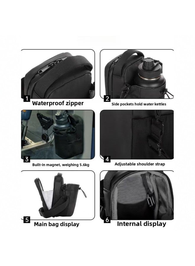 Generic Magnetic Water Bottle Bag Backpack Gym Sports Leisure Water Bottle Sling Bag Crossbody Bag Cross-border-Colour:Black (magnetic Bag)  - Image 3