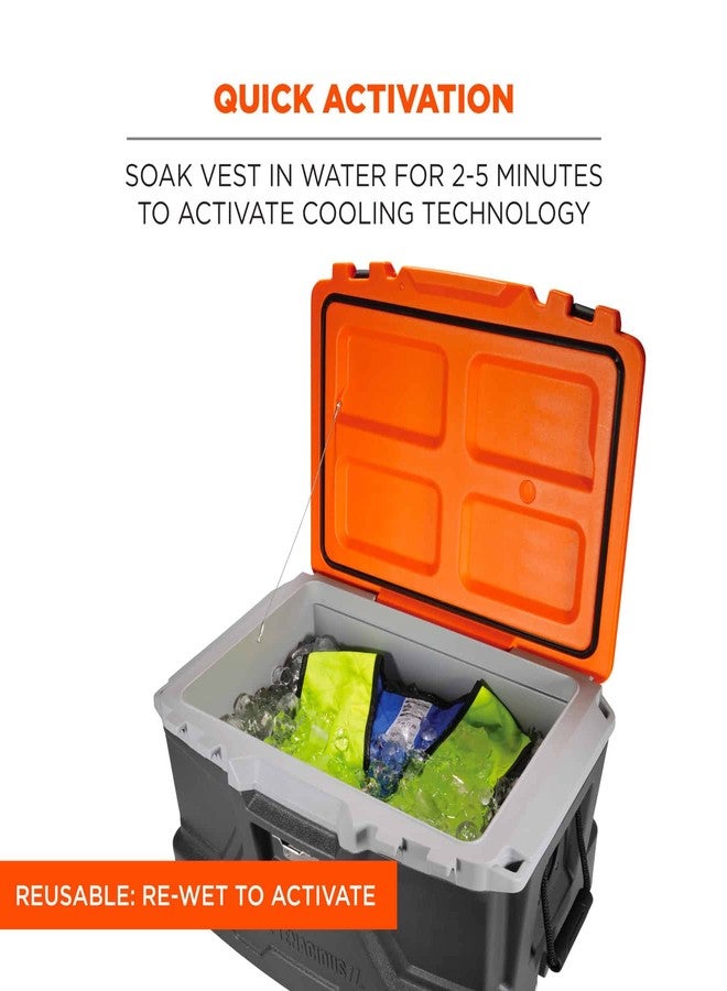 Ergodyne Cooling Workwear Embedded Polymers, Zipper Closure Tools, Lime, X-Large US - Image 3
