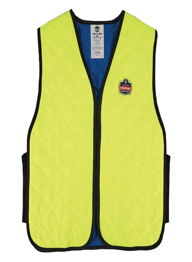 Ergodyne Cooling Workwear Embedded Polymers, Zipper Closure Tools, Lime, X-Large US - Image 1