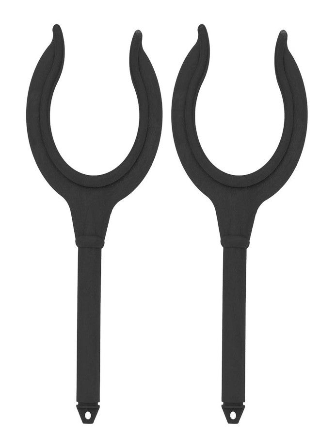 Keenso Boat Oar Lock,2 pcs,Fishing Rod Holder Bracket,Marine Rubber Dinghy Accessories, for Kayak, Canoe, Marine Boat, Dinghy, Lifeboat, Water raft Boat, Yacht(Black) - Image 1