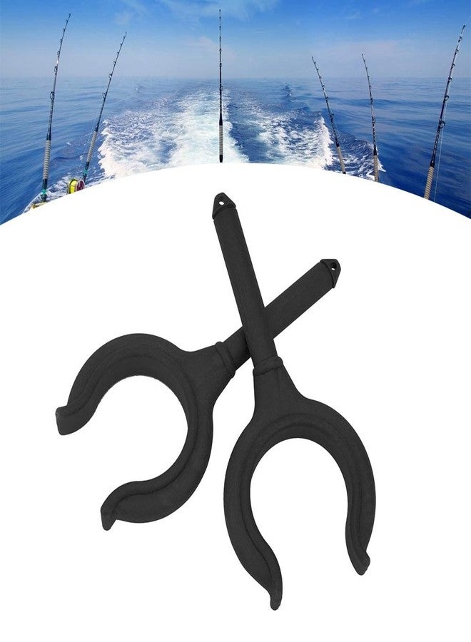 Keenso Boat Oar Lock,2 pcs,Fishing Rod Holder Bracket,Marine Rubber Dinghy Accessories, for Kayak, Canoe, Marine Boat, Dinghy, Lifeboat, Water raft Boat, Yacht(Black) - Image 3