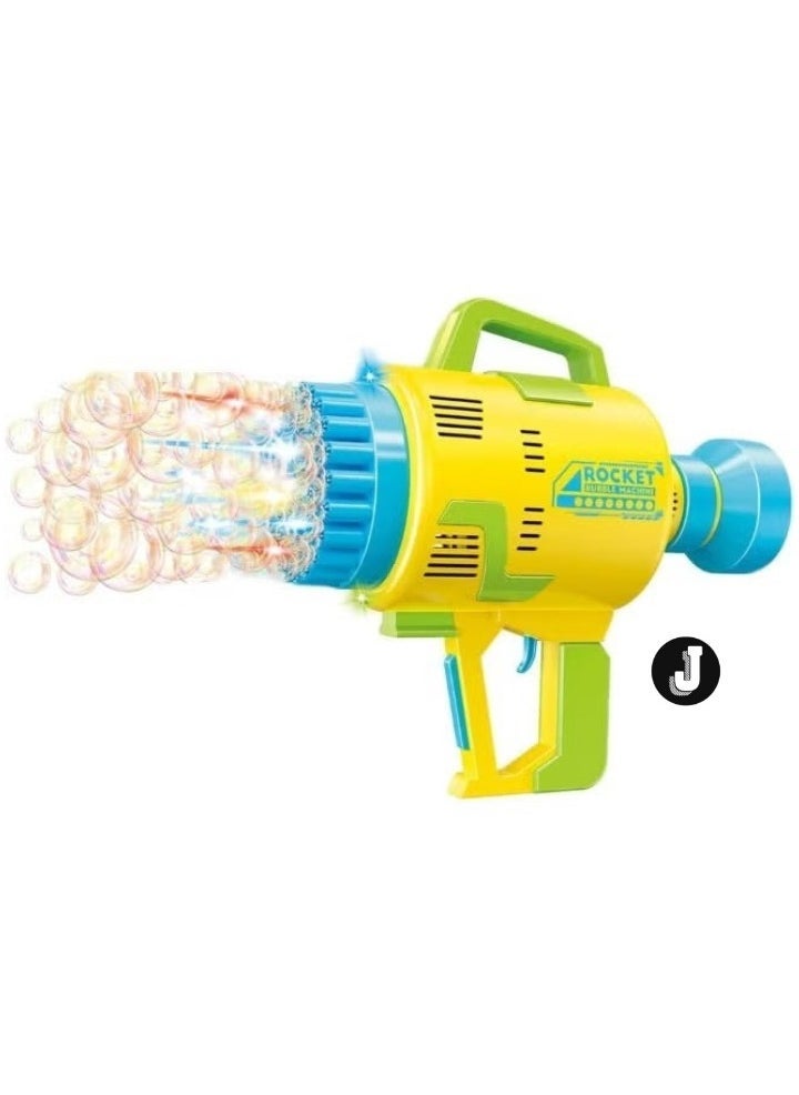 JAJEEK "New 48-Hole Bubble Blower Gun with Colorful LED Lights | Rocket Launcher Bubble Maker, Foam Blaster for Kids, Fun Outdoor Toy, Party Favors & Gifts for Toddlers" - Image 5
