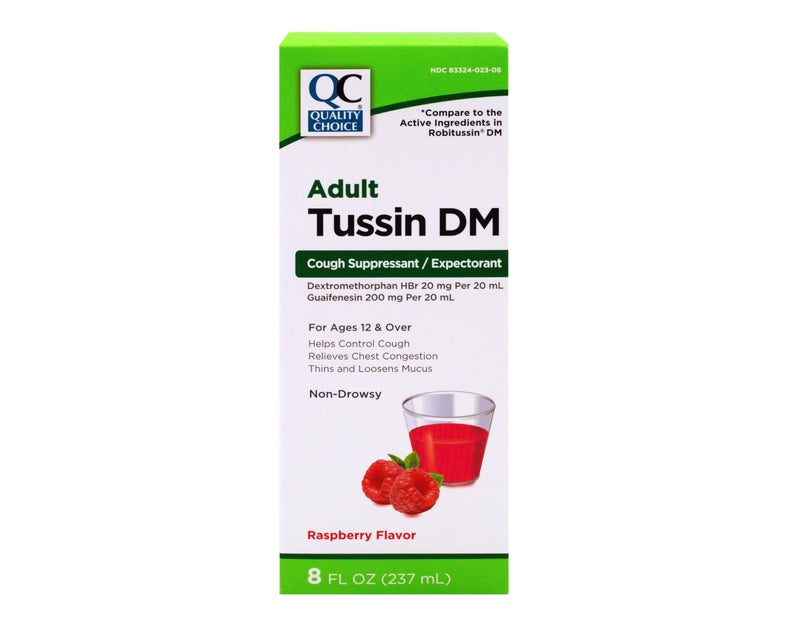 Quality Choice Quality Choice Tussin Dm Cough SupressantExpectorant Raspberry Flavor 8 Fluid Ounces 237ml