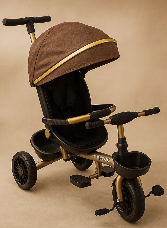 Luxury Multi-functional Kids' Tricycle and Stroller - Elegance, Safety, and Fun for Every Outing  - Image 1