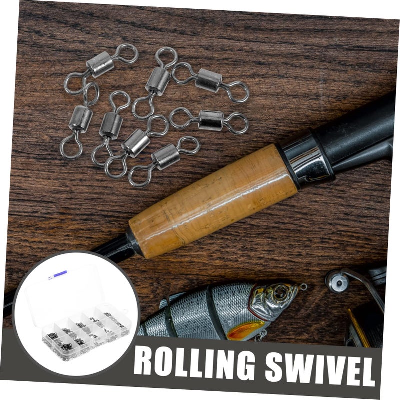 210 Pcs Fishing Barrel Swivels High Rolling Connectors Saltwater Freshwater Tackle - Image 4